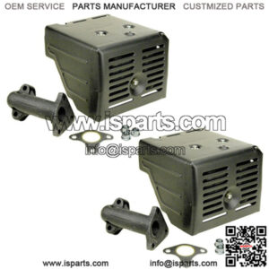 2  Muffler Exhaust Assembly Manifold 11HP 13HP Fits Honda GX340 GX390 Engine