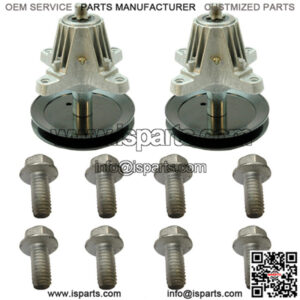 2 Spindle Assembly w/ Pulley & Bolts 710-04484 15520 Fits Troy-Bilt TB42 7-Speed