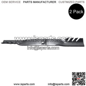 (2) Toothed Mulching Blade 596-370 for AYP/Craftsman 405380 403107 532405380