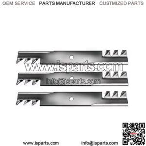 3 Toothed Mulching 6496 Blades Fits John Deere Scotts Mower 46" Cut Replaces AM3