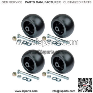 (4) Mower Deck Wheel for Hustler Raptor SD, Super Z, Hustler Sport, FasTrak SD