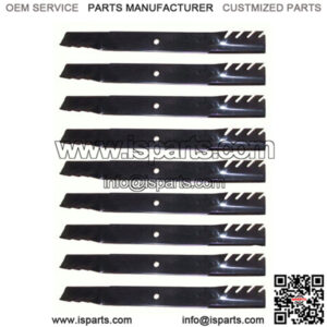 Set of 9 Toothed Mulching Blades for Various 72" Cut Mower Decks