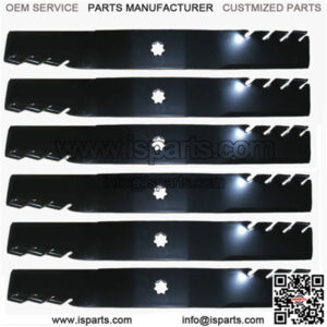 6 Pack 396-709 G6 Blades Fits John Deere M112991 M82408 M83459 M84472
