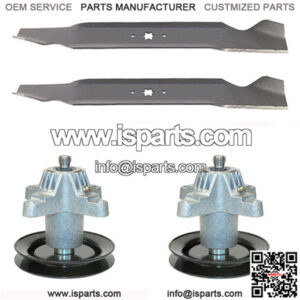 (1) Replacement Spindle Assemblies w/ Pulleys & Blade Kit Fits MTD Models