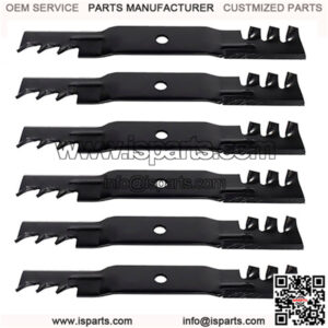 Set of Six (6) Toothed Blades Fits John Deere and Scotts Mowers and Tractors