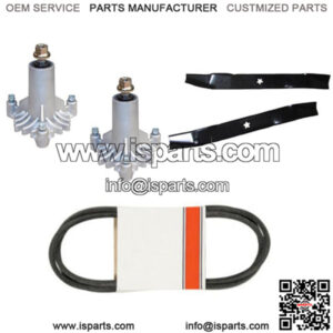 42" Riding Mower Mulch Blades Mandrels & Belt for Craftsman 134149 144959 130794
