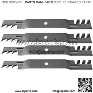 Four Mower Mulch Blades 42" Fits John Deere D100 D110 D120 D130 Z225 Z235 11594