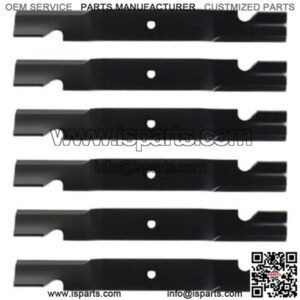 (6) Notched Mower Blade fits 61" Cut Mowers Fits Bobcat Fits John Deere Fits