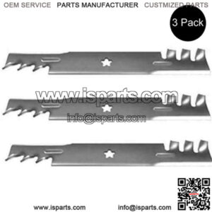 (3) Aftermarket Toothed Mulching Blades Fits Husqvarna 52" 574870801 - 575240701