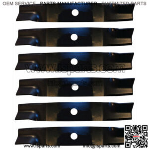 6 Fits Hi-Lift Mower Blades Fits John Deere M144652 737, 757, Z520A, Z710A, Z810