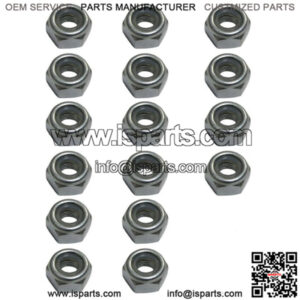 14M7455 Set of (16) 10mm Lock Nuts Fits John Deere Models