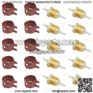 10 Fuel Filters & Clamps fits Kohler 25 050 07-S 25 050 21-S Fits Bobcat 38666