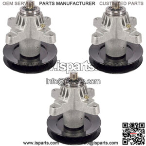 Set of 3 Spindle Assemblies w/ Pulley for MTD i1050 LT SLT and RZT