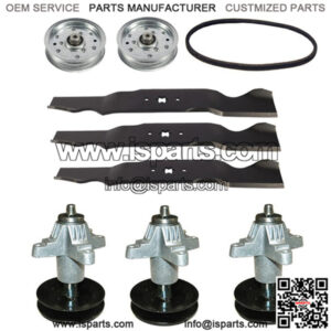 Spindles Blades Belt Pulleys Fits Sears PGT9000 Fits Craftsman 54" Mower Deck