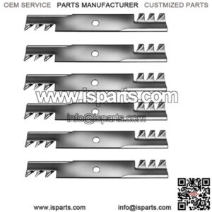 596-322 6 Pack Blades for 52" Fits Exmark Lazer Z 18' Has 15/16 Center