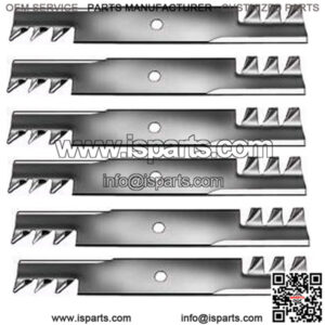 6pk Mulching Lawn Mower Blades for Hustler 48 Raptor SD & Fastrak 795757 601123"