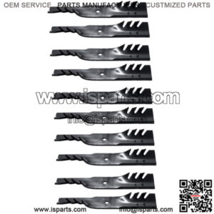 Set of (10) 16-1/2"X 5/8" Toothed Mulching Blades Bad Boy 48" and 50" Decks