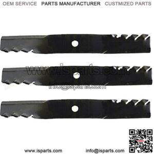 Set of (3) M136194 Toothed Mulching Blades Fits John Deere Models: 48"