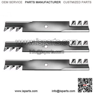 3pk Mulching Lawn Mower Blades for Hustler 48" Raptor SD & Fastrak 795757 601123