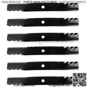 396-730 Six (6) Toothed Mulching Blades - 21" Long, 29/32" CH, 2-1/2" Wide