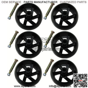 (6) Smooth Deck Wheels Fits Electrolux Poulan Fits Husqvarna 532133957 532174873