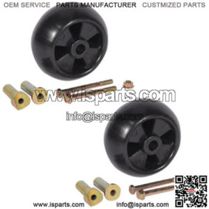 (2) Deck Wheel/ Roller Kits Fits John Deere AM116299, AM133602 Anti Scalp Mowers