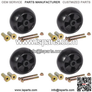 (4)  Deck Wheel Roller Kits Fits John Deere AM116299 AM133602 Anti Scalp Mowe