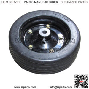 10" x 3.25" Finish Mower Wheel Solid Molded Tire W/ Bushings - Fits 5/8" Axle