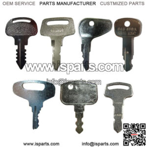 7-Piece Ignition Key Set Fits Kubota Heavy Equipment - Mowers - Tractors