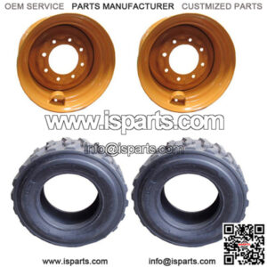 Set of 2 12-Ply 12 x 16.5 Tires w/ Rims Fits Case Skid Steer Loaders