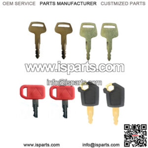 Construction Equipment 8pcs Key Set Fits John Deere Fits Komatsu & Fits CAT