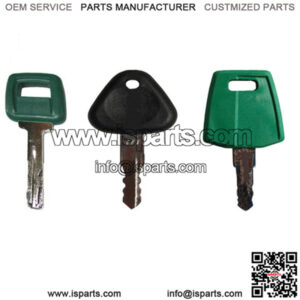Set of 3 Keys Heavy Equipment Key Set w/ Laser fits Volvo Excavator-Loader-Truck