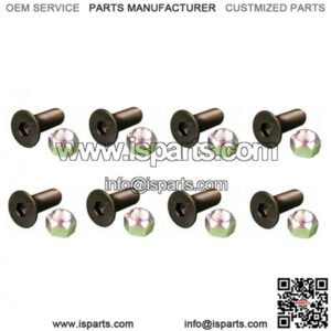 (8x) Screws & Nuts Fits CAT 5/8 x 2 1/2" (1592953, 8T4778)