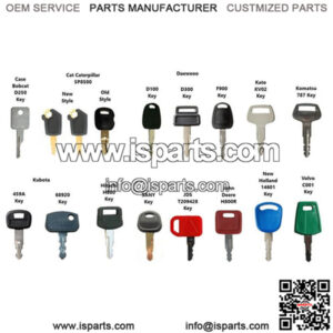 17 Equipment Keys Fits CAT Fits John Deere Fits Hitachi Fits Komatsu Fits Volvo