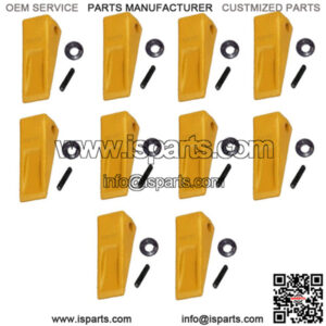 10 PK 1U3252 Bucket Tooth & 9J2258 Pins, 8E6259 Retainer Fits CAT J250
