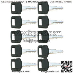 10 Fits John Deere & Hitachi H800 Excavator Keys - Fits Case dozer - fiat -n