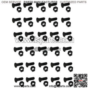 30 Plow Bolt & Nut for Blades/ Cutting Edge 5/8-11x2 1/4 Grade 8 Dome Head