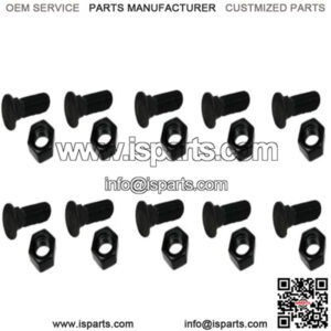 10 Plow Bolt & Nut for Blades/ Cutting Edge 5/8-11x2 1/4 Grade 8 Dome Head