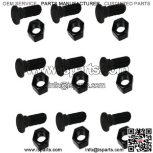 9 Plow Bolt & Nut for Blades / Cutting Edge 5/8-11x2 1/4 Grade 8 Dome Head