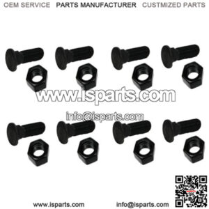 8 Plow Bolt & Nut for Blades Cutting Edge 5/8-11x2 1/4 Grade 8 Dome Head