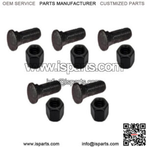 5 Plow Bolt & Nut for Blades / Cutting Edge 5/8-11x2 1/4 Grade 8 Dome Head