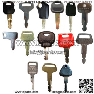 (14) Heavy Equipment Key Fits John Deere Fits CAT Komatsu Fits Bobcat Hitachi Fi