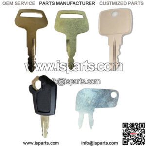 Heavy Equipment Key Set 5 Keys Fits CAT Fits John Deere & Komatsu Fits CATerpill