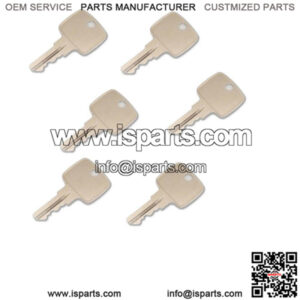 (6) Ignition Start/Starter Keys Fits John Deere - Multiquip - Indak Equipment
