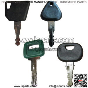 4 Keys for Volvo Heavy Equipment Key Set w/ Laser Cut