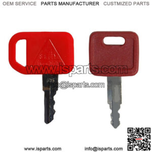 (2) Key Set Heavy Equipment Ignition Keys Fits John Deere Excavator Loader Dozer