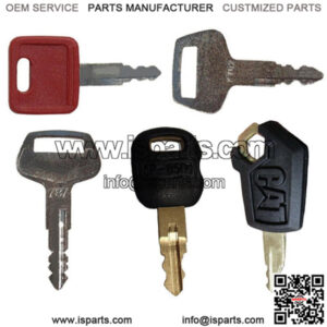 Heavy Equipment 5-Piece Master Key Set Fits John Deere Kato Komatsu Fits CAT