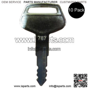 (10) Keys # 787 for Komatsu Dozer Excavator Loader Heavy Equipment