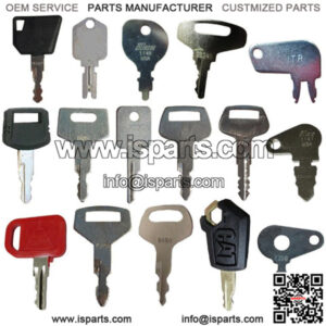 16 Keys Heavy Equipment / Construction Ignition Key Set Fits CAT Fits John Deere