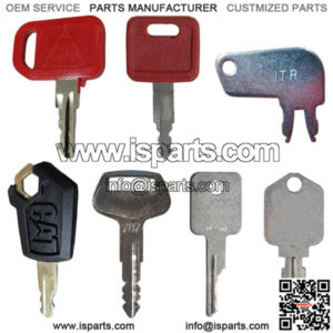 Heavy Equipment Key Set 7 Keys Fits JD Fits CAT Fits Case Hyster Fits Bobcat